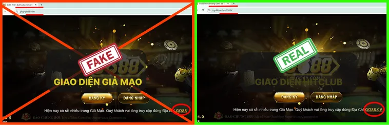 Bật Mí Cách Phân Biệt Website Go88 Thật Và Giả Cực Chuẩn